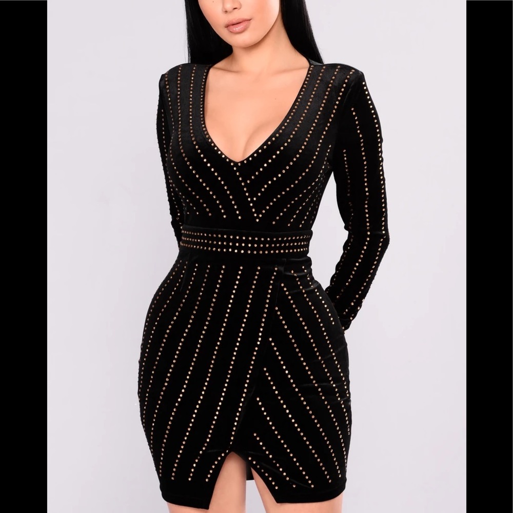 Ya Ya & Co. Velvet Long Sleeves Mini dress